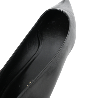 THE ROW | Black Pointed Leather Flats