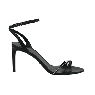 CELINE | Strappy Rhinestone Leather Sandal Heels