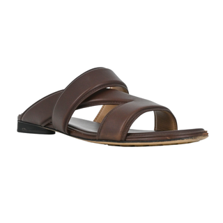 BOTTEGA VENETA | Brown Banded Leather Sandals