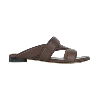 BOTTEGA VENETA | Brown Banded Leather Sandals