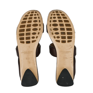 BOTTEGA VENETA | Brown Banded Leather Sandals