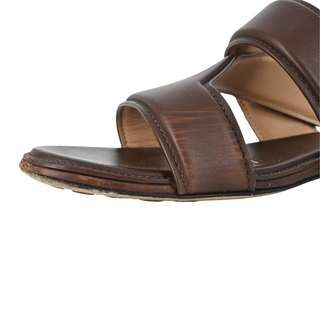 BOTTEGA VENETA | Brown Banded Leather Sandals