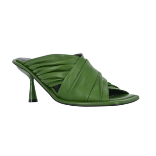 PIERRE HARDY | Lava Green Leather Mules