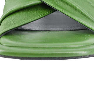 PIERRE HARDY | Lava Green Leather Mules