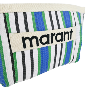 ISABEL MARANT | Powden Striped Clutch Bag