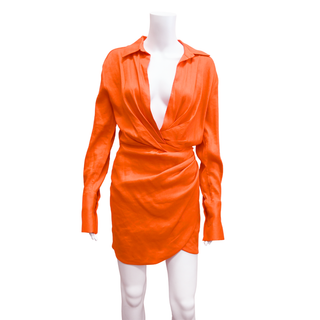 GAUGE 81 | Naha Orange Linen-Blend Dress