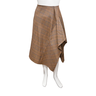 ALC | Plaid Handkerchief Midi Skirt