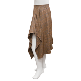 ALC | Plaid Handkerchief Midi Skirt