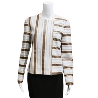 LAFAYETTE 148 | Striped Leather Jacket