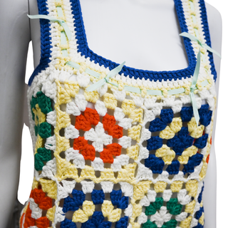 HUNTER BELL | Multi-Color Crochet Knit Top