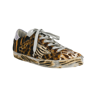 GOLDEN GOOSE | Animal-Print Ponyhair Superstar Sneakers