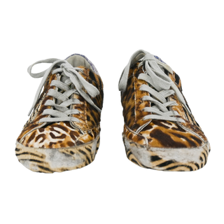 GOLDEN GOOSE | Animal-Print Ponyhair Superstar Sneakers