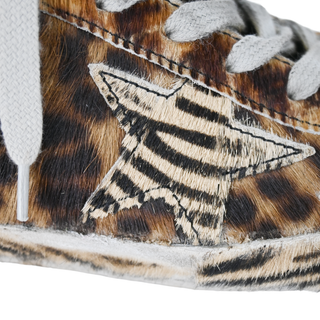 GOLDEN GOOSE | Animal-Print Ponyhair Superstar Sneakers