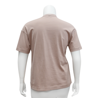 BRUNELLO CUCINELLI | Mauve Monili Cotton T-Shirt