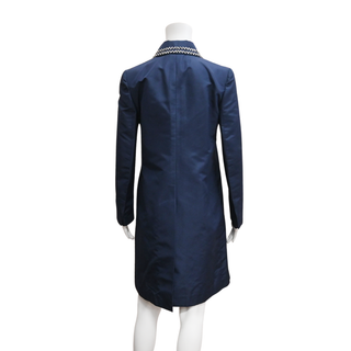 PRADA | Navy Crystal-Embellished Trench Coat