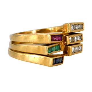 &nbsp; | Multi-Gemstone Stacked Rings