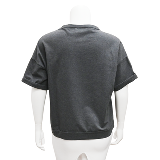 BRUNELLO CUCINELLI | Dark Gray Monili Bead T-Shirt