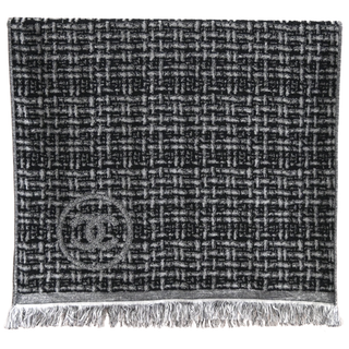 CHANEL | Gray CC Terry Cloth Beach Towel