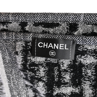 CHANEL | Gray CC Terry Cloth Beach Towel