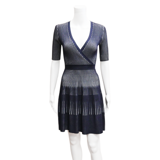 JONATHAN SIMKHAI | Navy Rib-Knit Polo Dress