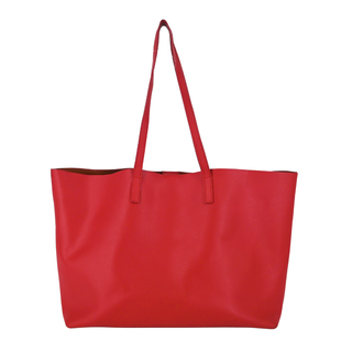 YSL | Red Leather Shopping Tote Bag