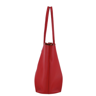 YSL | Red Leather Shopping Tote Bag