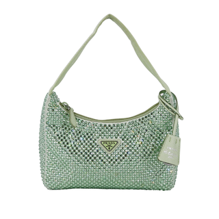 PRADA | Rhinestone Nylon Re-Edition Shoulder Bag