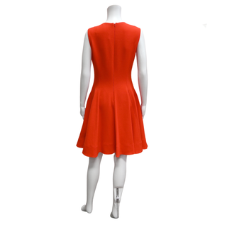 LELA ROSE | Poppy Red Wool A-Line Dress