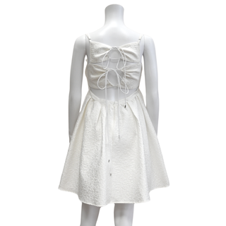 RACHEL GILBERT | White Cut-Out Embroidered Dress