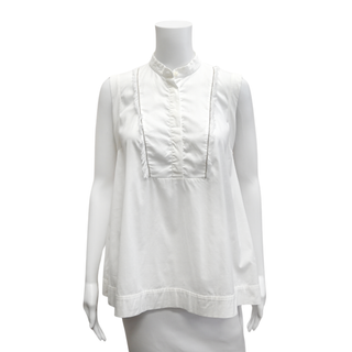 BRUNELLO CUCINELLI | Monili Sleeveless Button-Up Blouse