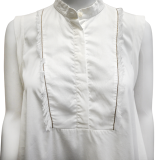 BRUNELLO CUCINELLI | Monili Sleeveless Button-Up Blouse