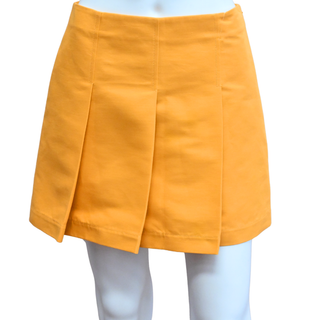 MARNI | Orange Cady Pleated Mini Skirt