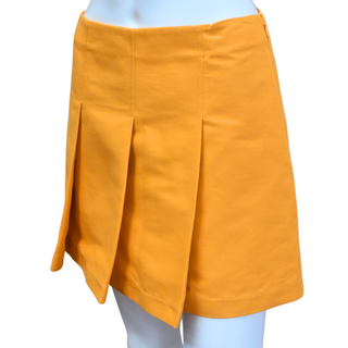 MARNI | Orange Cady Pleated Mini Skirt