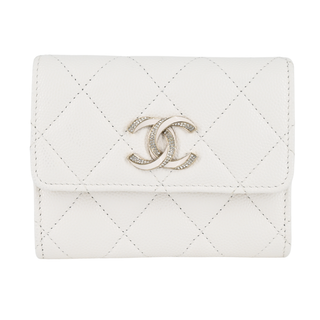 CHANEL | White Caviar Flap Coin Purse