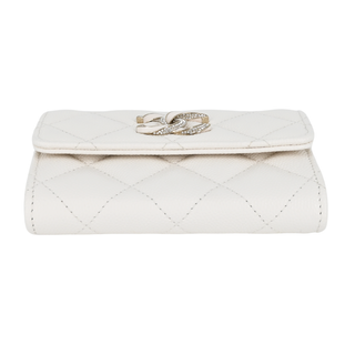 CHANEL | White Caviar Flap Coin Purse