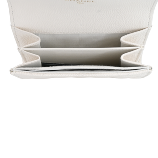 CHANEL | White Caviar Flap Coin Purse