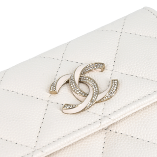 CHANEL | White Caviar Flap Coin Purse