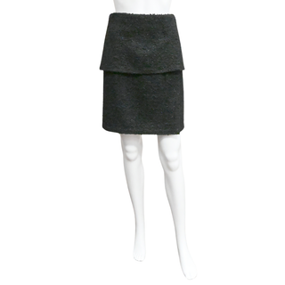 CHANEL | Black Tweed Metallic Mini Skirt