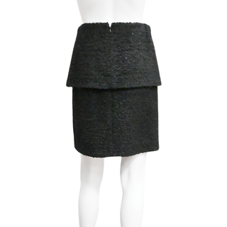 CHANEL | Black Tweed Metallic Mini Skirt