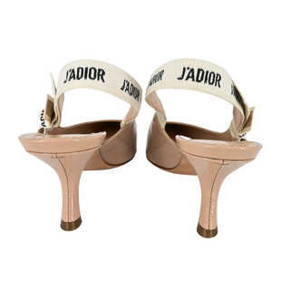 CHRISTIAN DIOR | J'Adior Nude Patent Slingback Heels