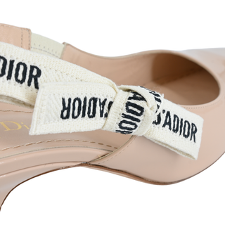 CHRISTIAN DIOR | J'Adior Nude Patent Slingback Heels