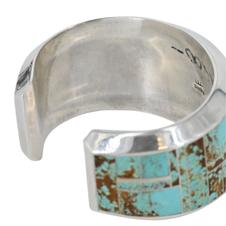 &nbsp; | Turquoise Inlay Wide Cuff Bracelet