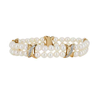 &nbsp; | Two Row Pearl Bracelet