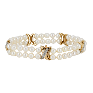 &nbsp; | Two Row Pearl Bracelet