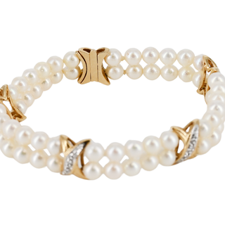 &nbsp; | Two Row Pearl Bracelet