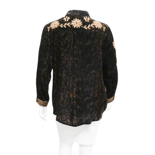 JOHNNY WAS | Georgina Velvet Embroidered Blouse