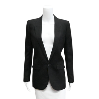 SAINT LAURENT | Black Wool Blazer