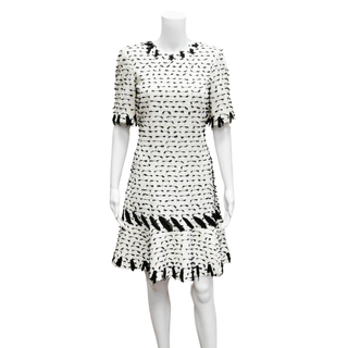 OSCAR DE LA RENTA | White & Black Tweed Dress