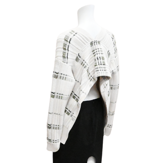 PHILLIP LIM | Plaid Knit Abstract Back Cardigan