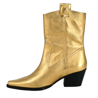 STAUD | June Metallic Gold Boots